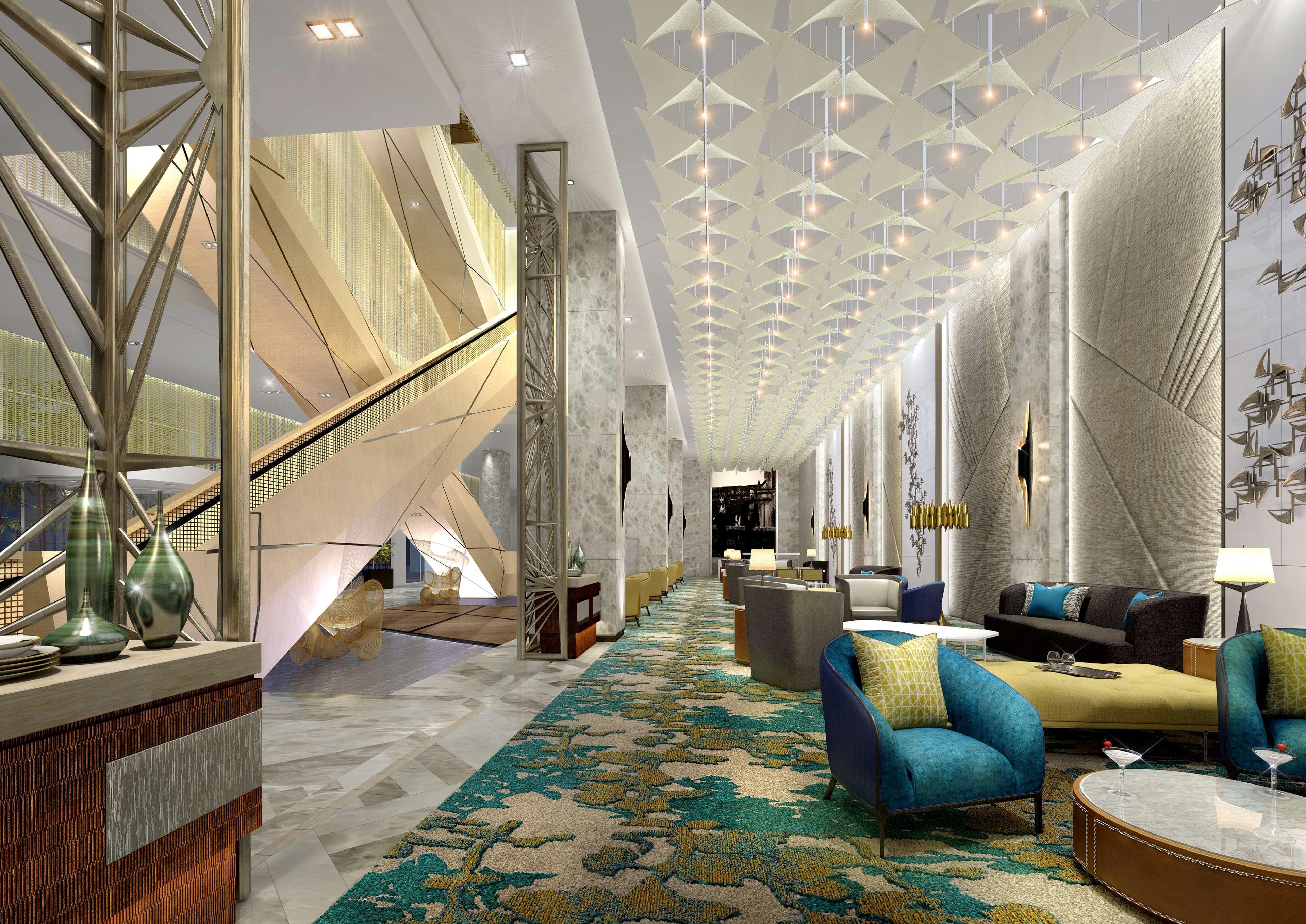 Hilton Manila Hotel Пасай Екстериор снимка The lobby of the hotel